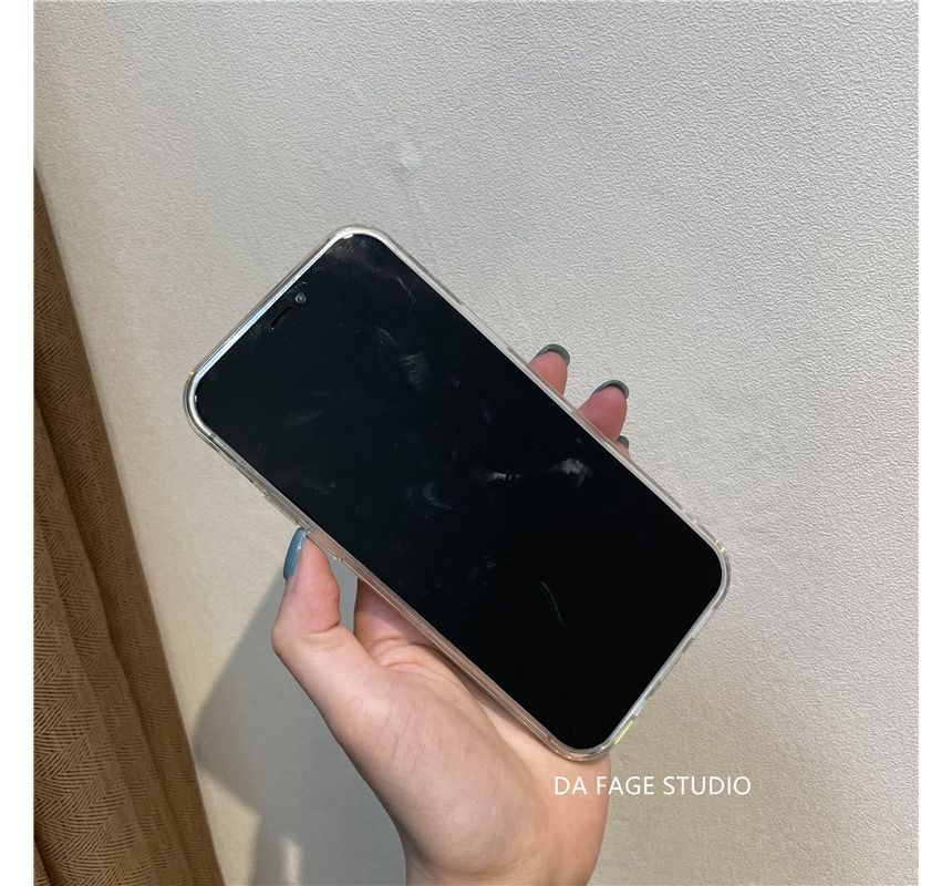 Transparent Phone Chain Flower Case