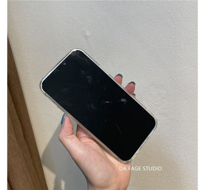 Transparent Phone Chain Flower Case