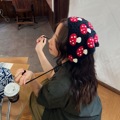 Mushroom Knit Bandana Head