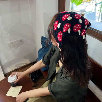 Mushroom Knit Bandana Head