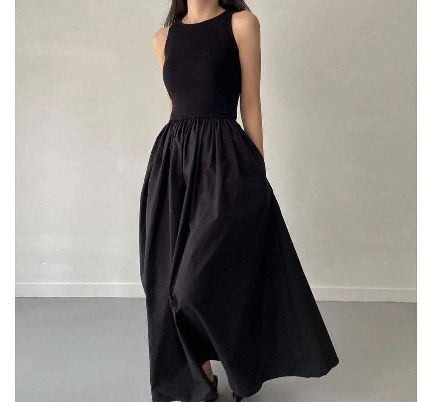 Sleeveless A-Line Maxi Dress