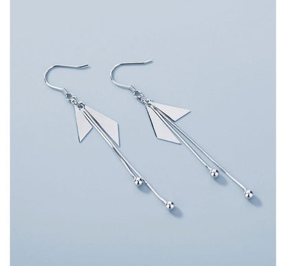 Geometric Sterling Silver Drop Earring