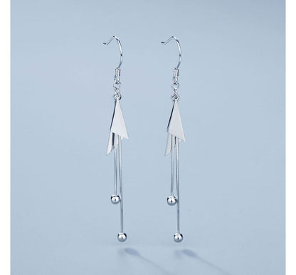 Geometric Sterling Silver Drop Earring