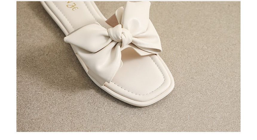 Bow Flat Slide Sandals