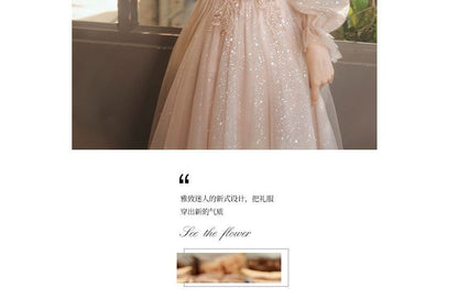 Embellished Designs) Neck Cocktail (Various Square Dress Mesh Long-Sleeve Glitter