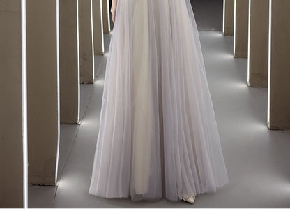 Gown 3/4-Sleeve A-Line Shoulder Rhinestone Floral Cold Evening