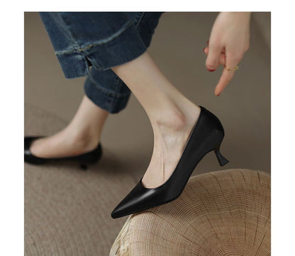 Pointed Heel Pumps Kitten