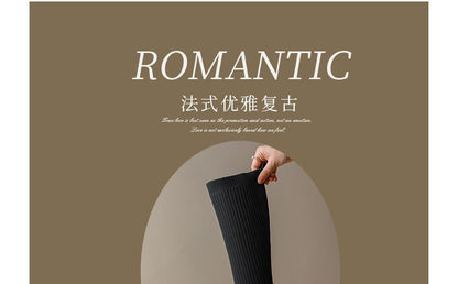 Block Heel Boots Tall Knit