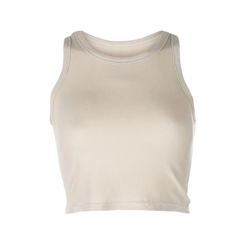 Top Cropped Plain Tank