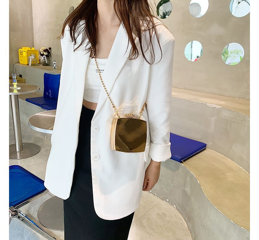 Chain Box Strap Bag Crossbody