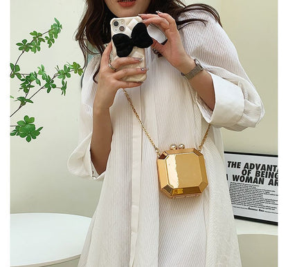 Crossbody Strap Geometric Bag Chain