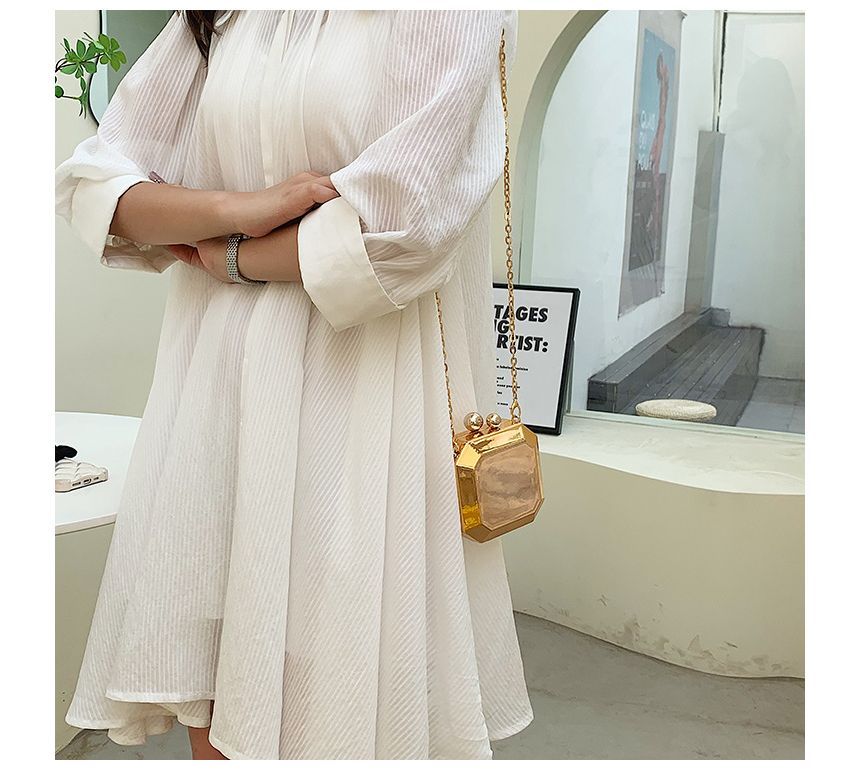 Crossbody Strap Geometric Bag Chain