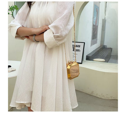 Crossbody Strap Geometric Bag Chain