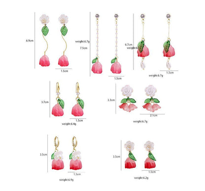 Flower Alloy Dangle Earring