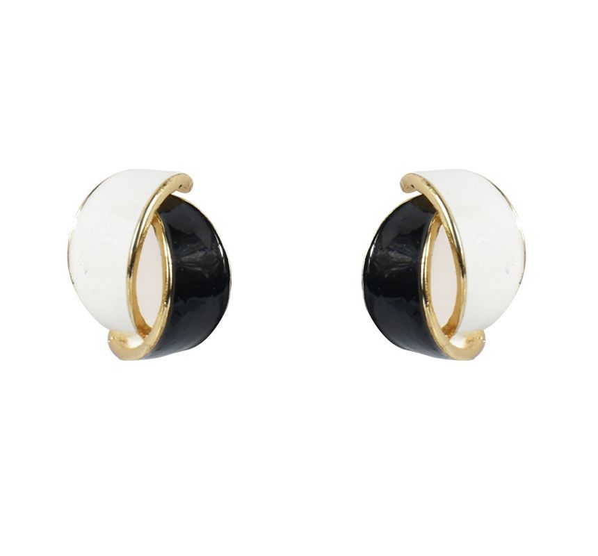Curve Alloy Glaze Earring