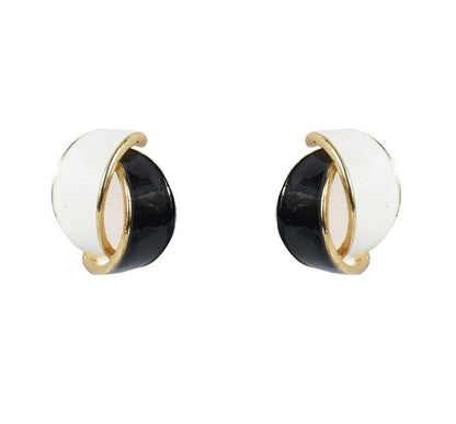 Curve Alloy Glaze Earring