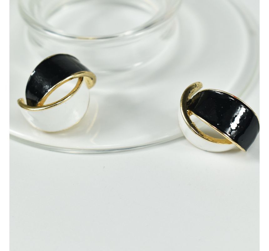 Curve Alloy Glaze Earring