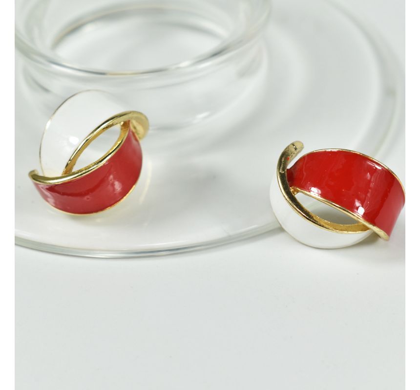 Curve Alloy Glaze Earring
