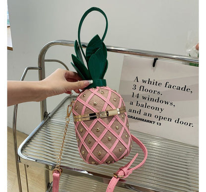 Bag Box Shaped Pineapple Crossbody