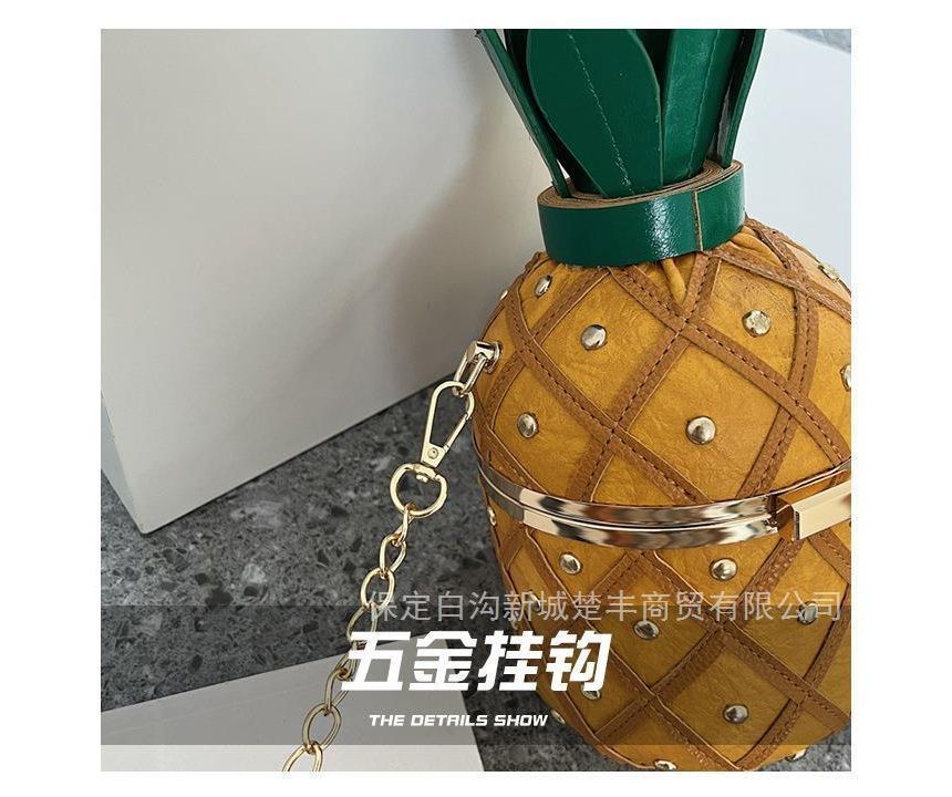Bag Box Shaped Pineapple Crossbody