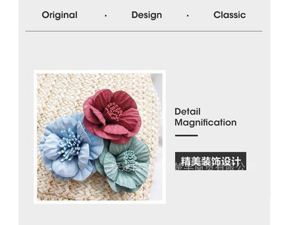 Bucket Pearl Faux Bag Woven Strap