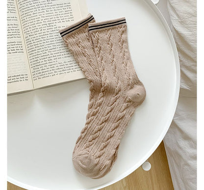 Set of 2 / 4: Contrast Trim Socks