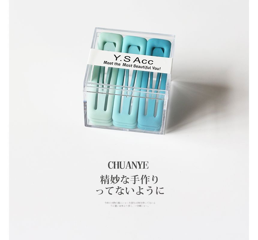 Set of 9: Plain Alloy Hair Clip