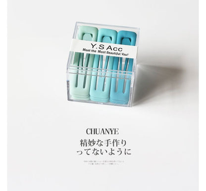 Set of 9: Plain Alloy Hair Clip