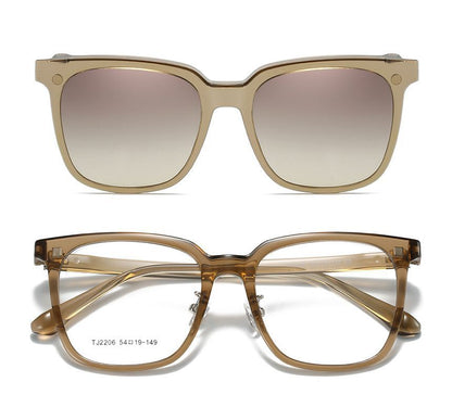 Magnetic Sunglasses Snap On with Glasses Square