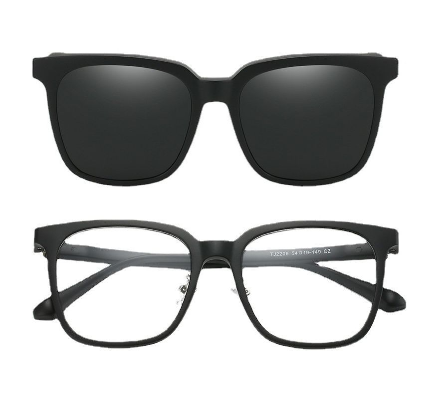 Magnetic Sunglasses Snap On with Glasses Square
