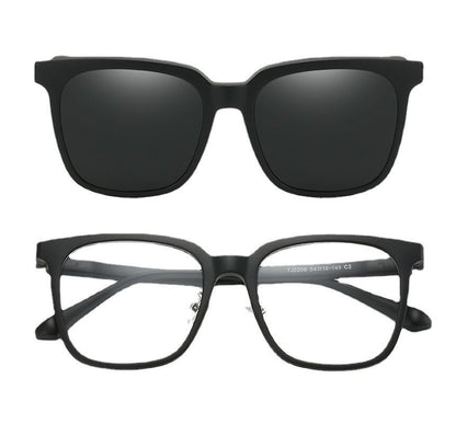 Magnetic Sunglasses Snap On with Glasses Square