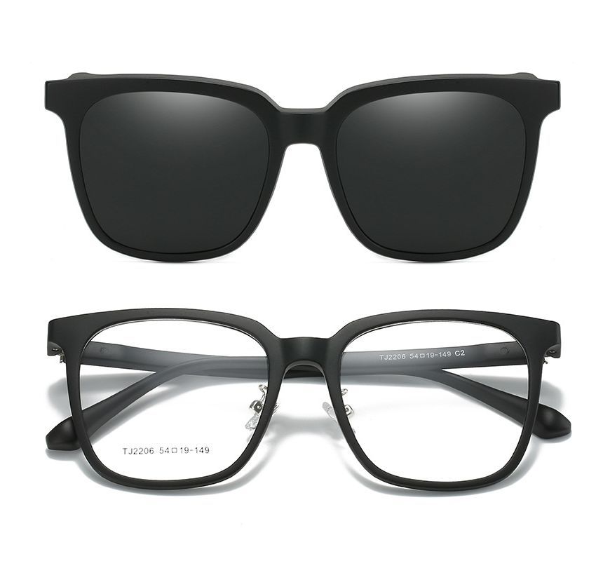 Magnetic Sunglasses Snap On with Glasses Square