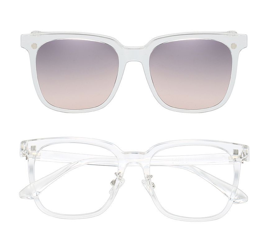 Magnetic Sunglasses Snap On with Glasses Square