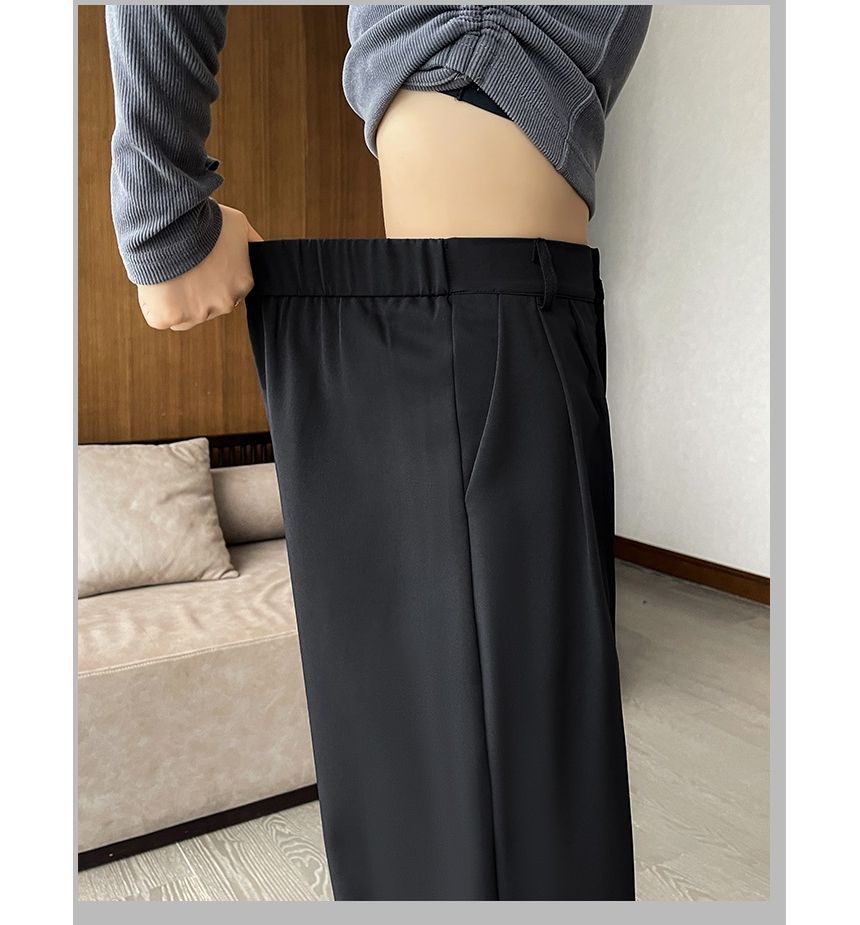 High Waist Plain Wide Leg Pants (Various Designs)