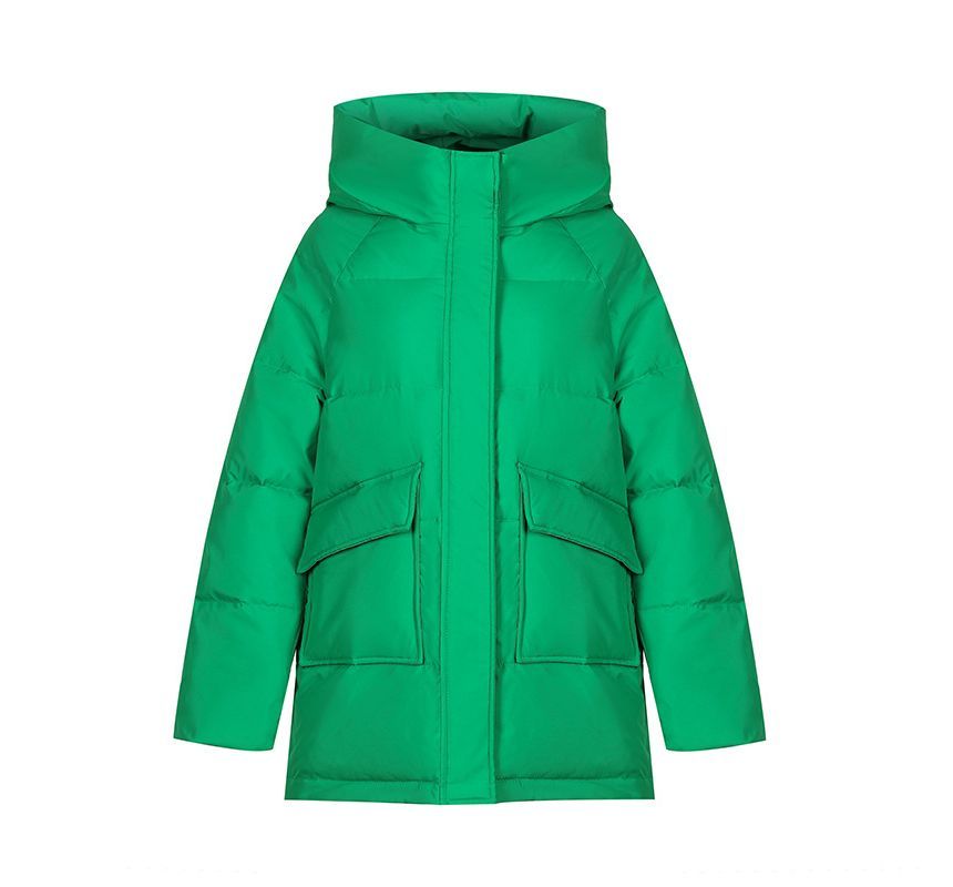 Hooded Plain Padded Coat