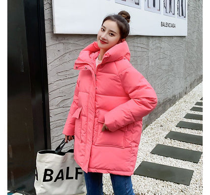 Hooded Plain Padded Coat