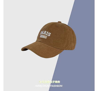 Lettering Baseball Cap Embroidered