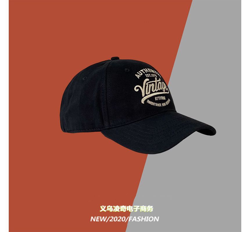 Lettering Embroidered Cap Baseball