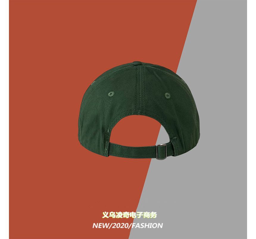 Lettering Embroidered Cap Baseball