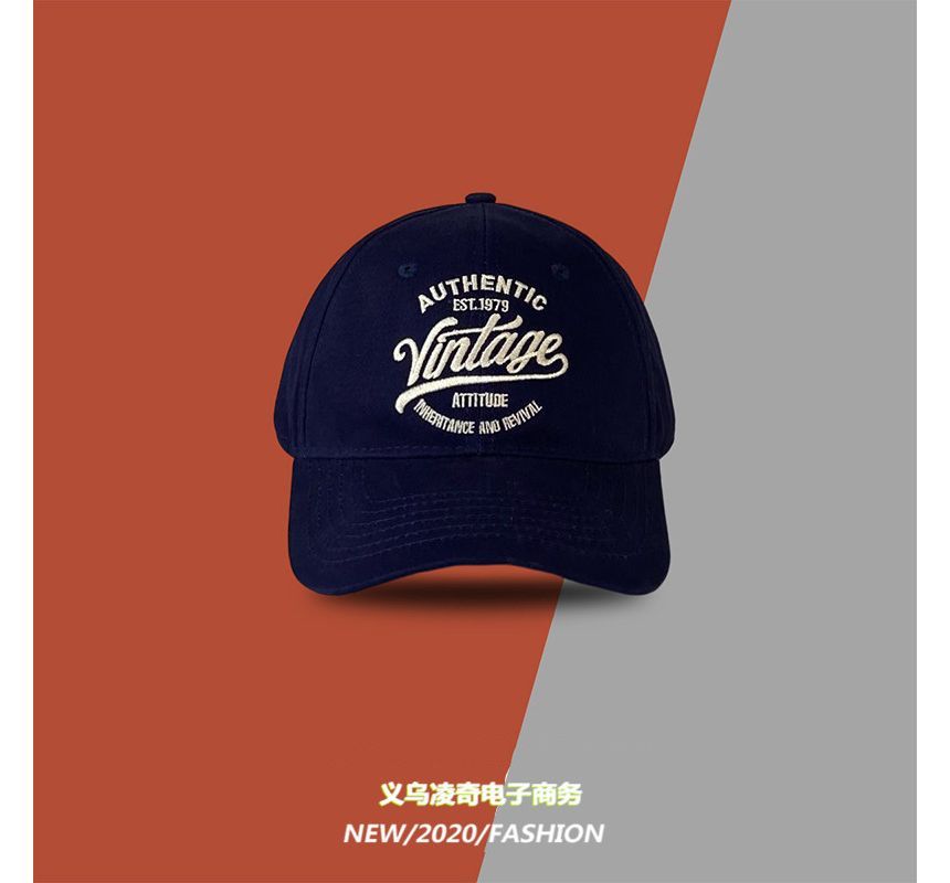 Lettering Embroidered Cap Baseball