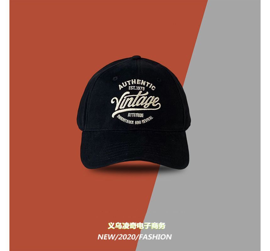 Lettering Embroidered Cap Baseball