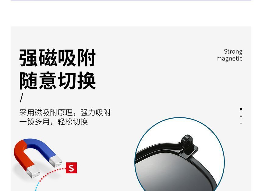 Snap Magnetic Sunglasses with Glasses Round On