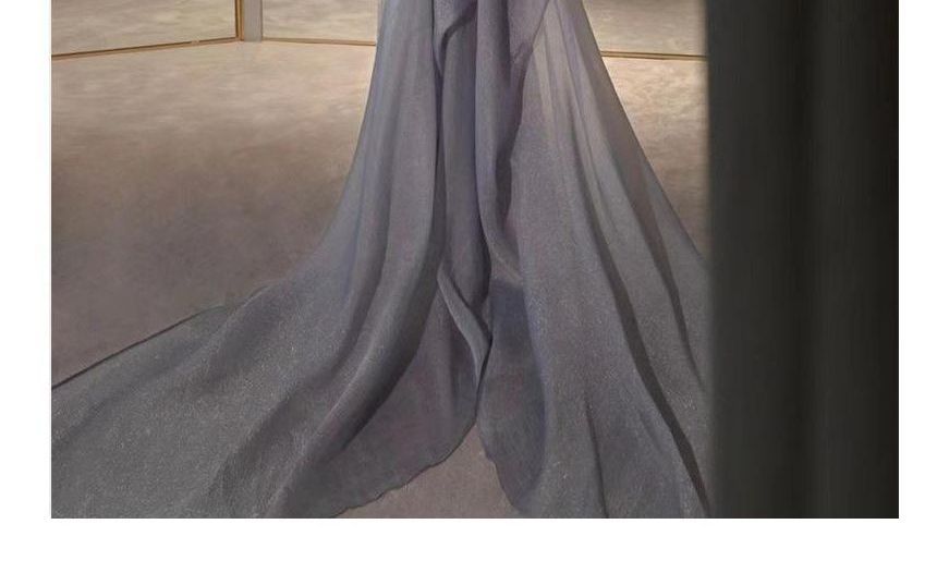 Mermaid Off-Shoulder Paneled Lace Gown Evening