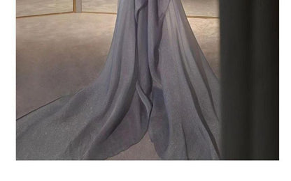 Mermaid Off-Shoulder Paneled Lace Gown Evening