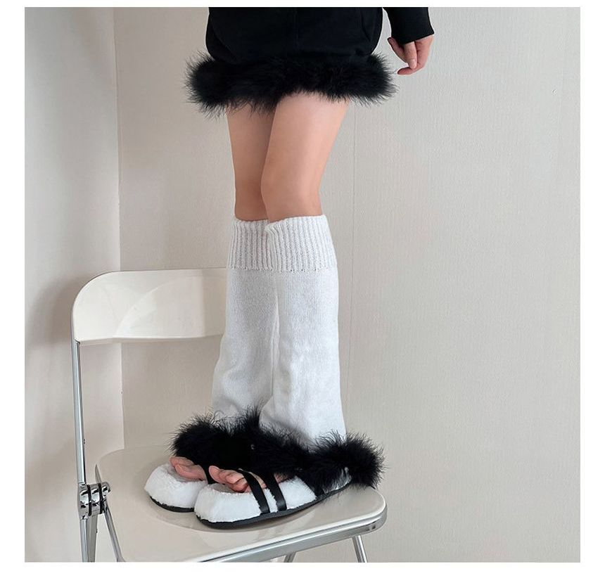 Feather Accent Leg Warmer