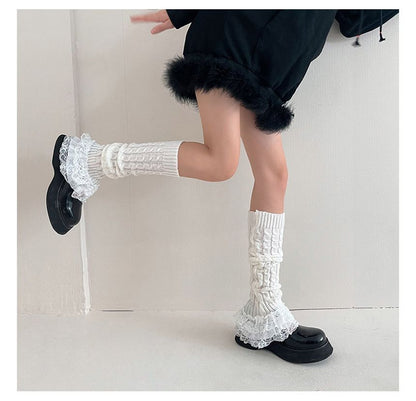 Ruffle Trim Leg Warmer