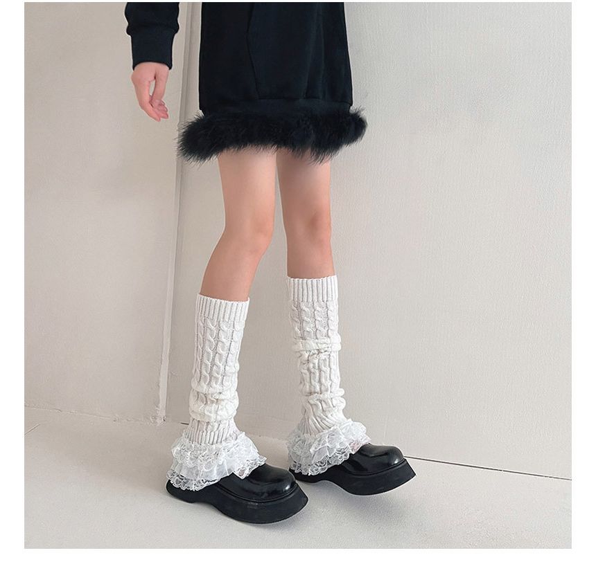 Ruffle Trim Leg Warmer