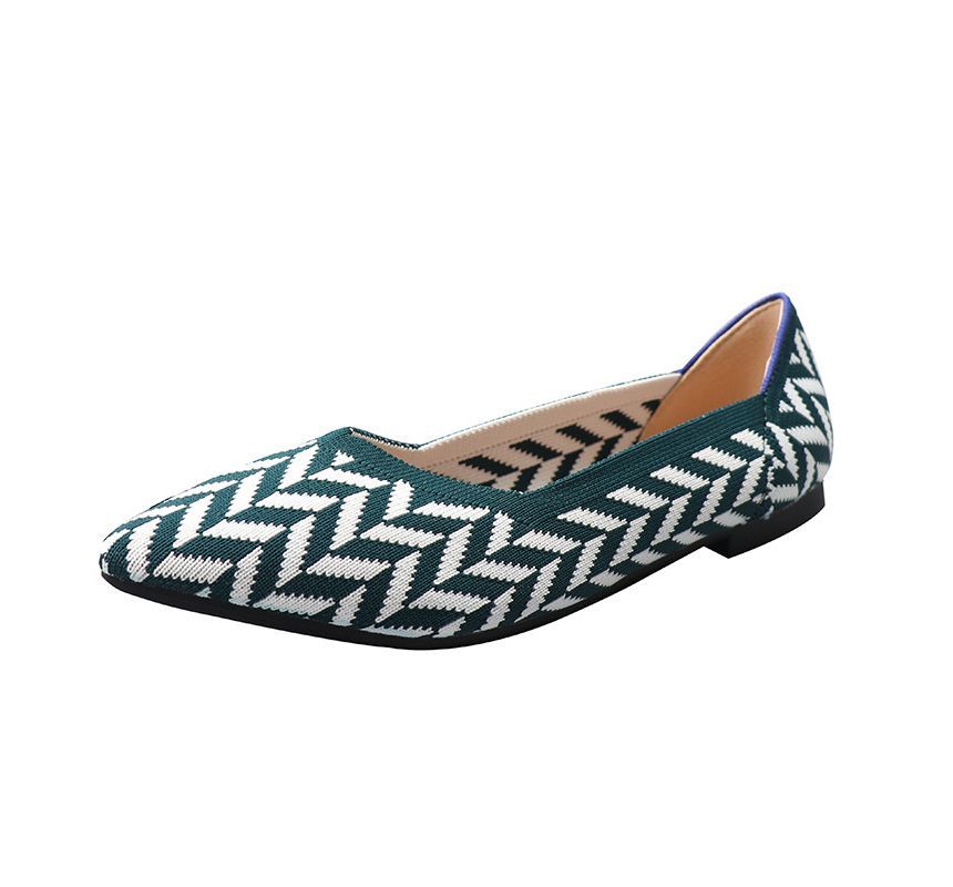 Knit Flats Pointy-Toe
