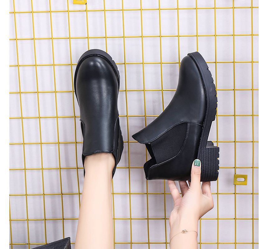 Boots Leather Ankle Faux