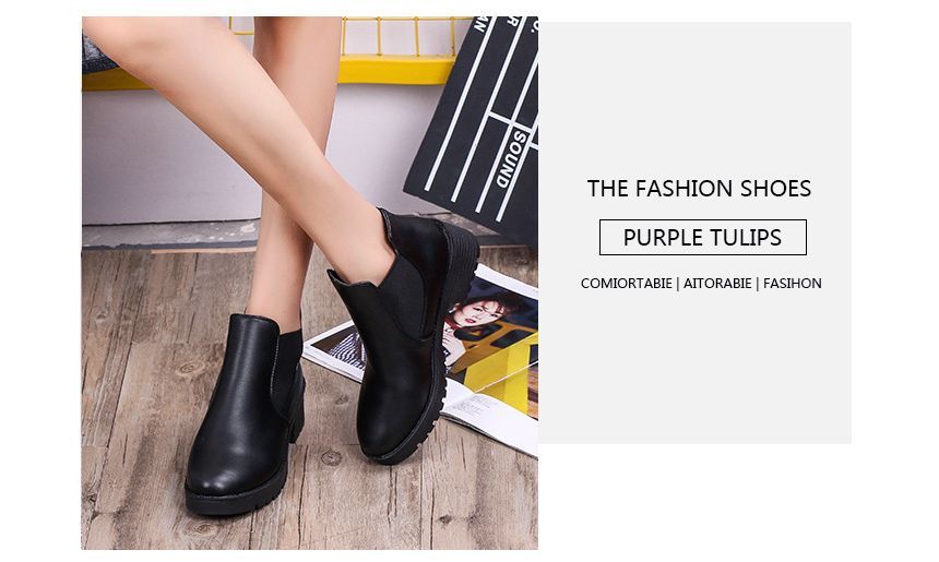 Boots Leather Ankle Faux